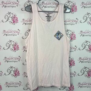Salty Crew tank top surf beach style White Tank Top with Graphic Patch